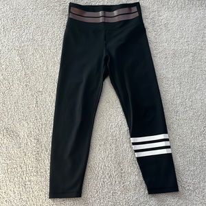 Lilybod black leggings size XS with stripes